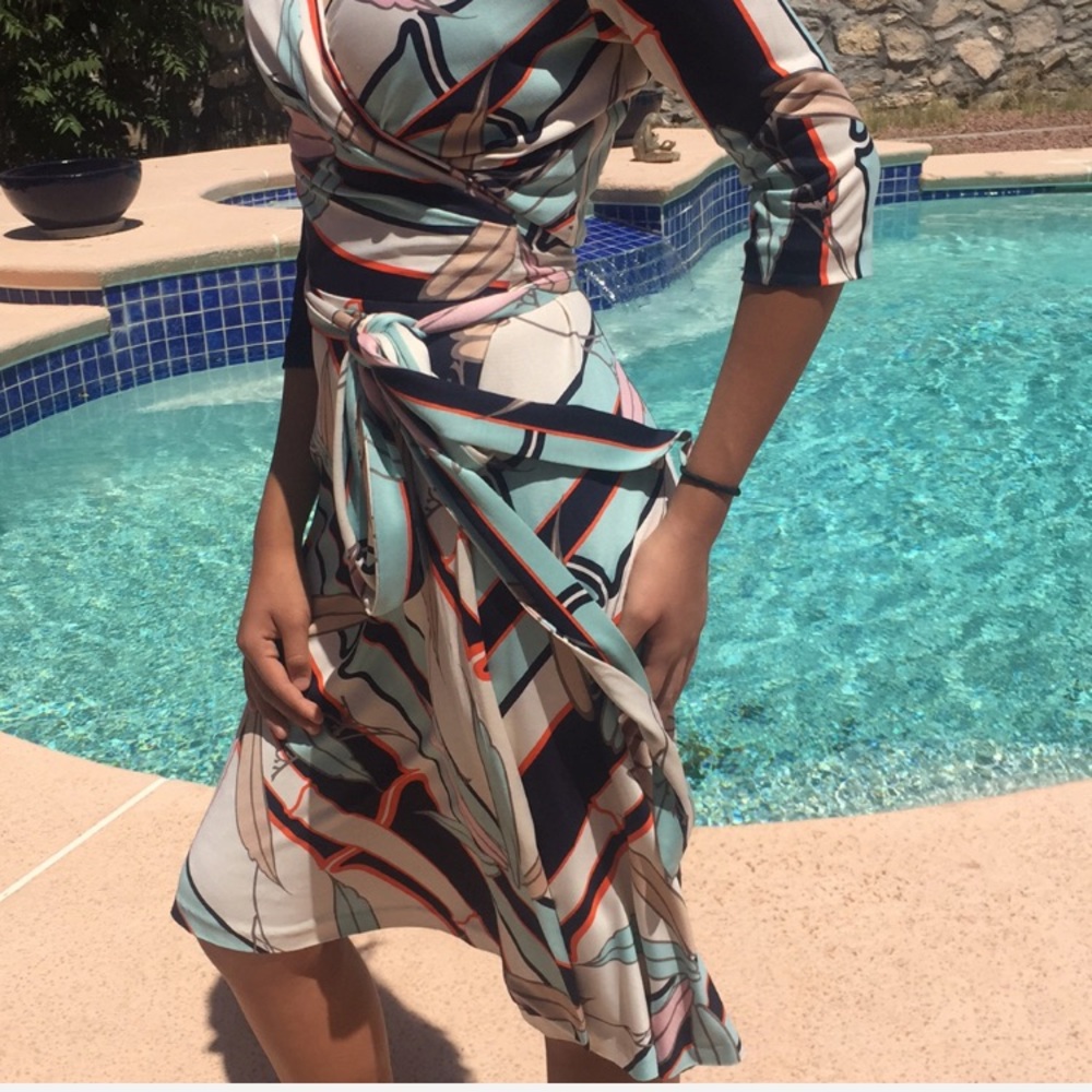 Diane von furstenburg print dress